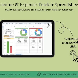 Personal Finance Budget Planner | Google Sheets Income and Expense Tracker | Reusable Finance Dashboard | Instant Digital Download