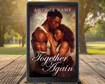 Affordable Premade Romance Cover. Black man and woman. Perfect for diverse romance novels self-published with KDP/kindle.