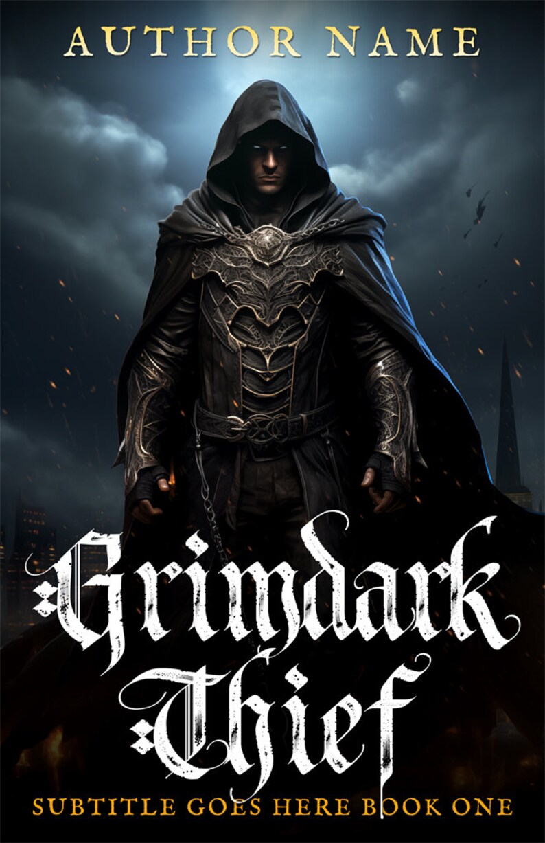 Gritty Book Premade Grimdark Fantasy Book Cover, Customizable Design - Etsy