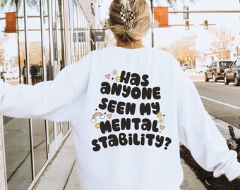 Mental Health Matters Sweatshirt: Trendy Preppy Oversized Crewneck