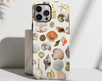 3D Seashell iPhone Case: Coastal Ocean Print Phone Cover