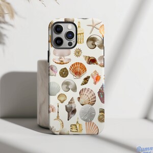 Ocean Seashell 3D Effect IPhone Case Coastal Print Phonecase Coastal Phone Case Ocean Inspired Style Phone Cover Cute Trendy Mermaidcore