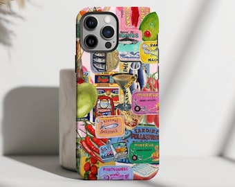 Coque iPhone Sardine Tin Collage : Été italien La Dolce Vita