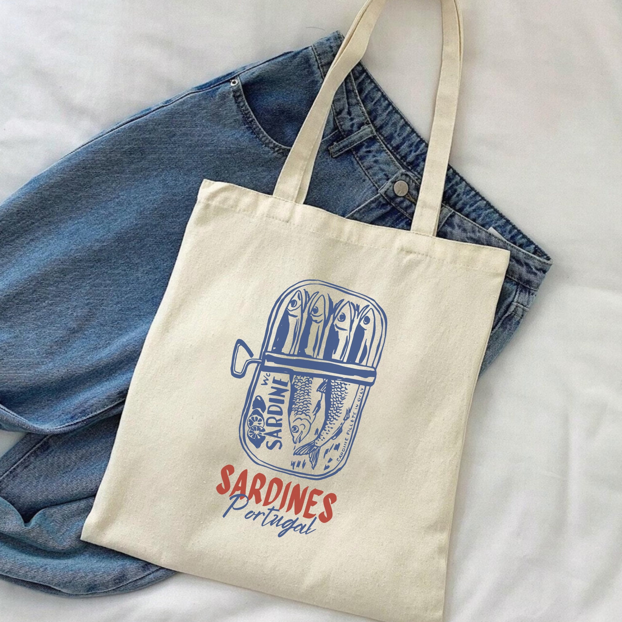 thumbnail image 2 of "Sardines Are Awesome" Tote Bag - Funny Gift For Sardine Lovers & Ichthyologists 2 of 9