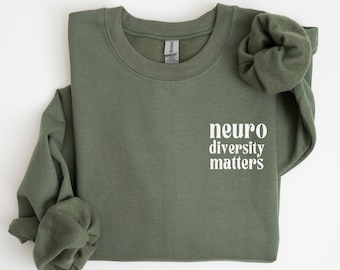 Neurovielfalt Matters Sweatshirt: Bewusstsein für psychische Gesundheit Rundhalsausschnitt