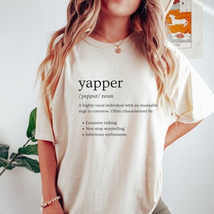 Definition Shirt Yapper TShirt Born To Yap Gen Z Funny Gift For Friend Meme T Shirt Sarcastic T-Shirt Y2K Meme Weird Ironic