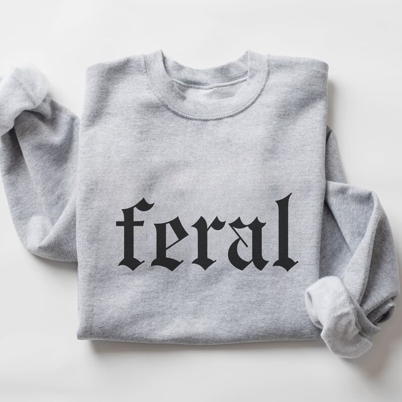 Unhinged Sweatshirt Feral Shirt Sarcastic Shirt Crewneck Unisex Funny Sweater Funny Quote Shirt Gift For Sister Feral Era Best Friend Gift