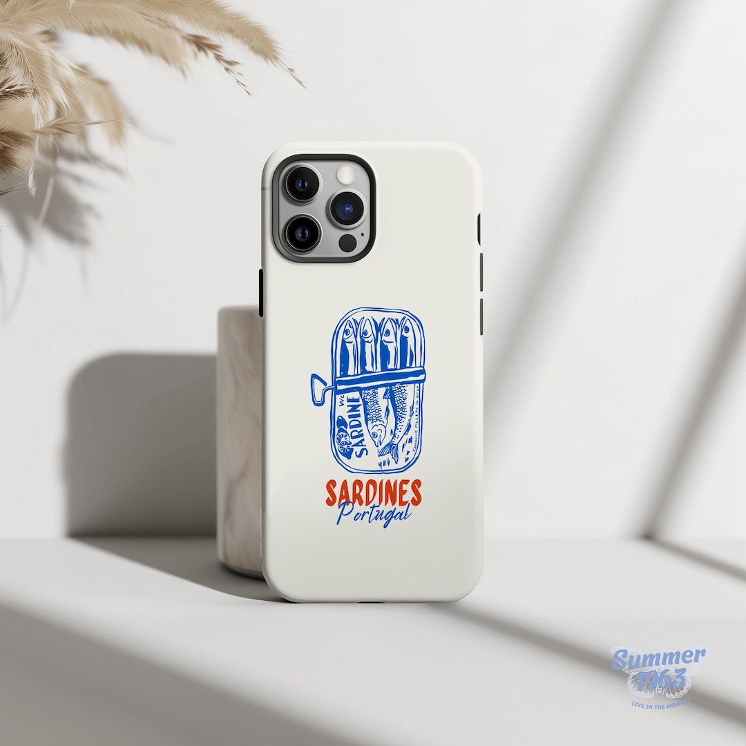 Sardines iPhone Case Tinned Fish Phonecase Portugal Vintage Italian
