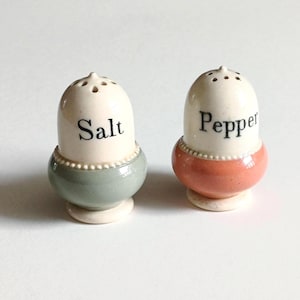 Antique Macintyre Burslem Salt & Pepper Shakers | Pastel Ceramic Cruet Set | English Pottery