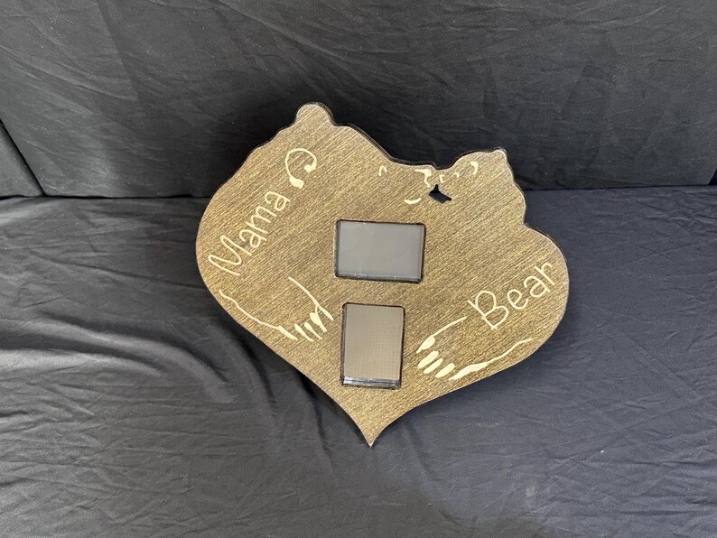 Custom Bear and Cub Shaped Picture Frame... Mama,papa, Grandma and ...