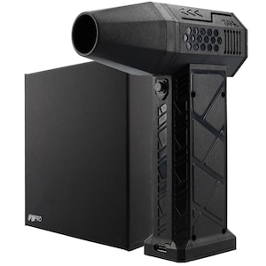 FBT088 - Turbo fan, Air duster, Turbo jet fan, Air blower - With attachment - More settings - 88 grams of thrust - USB-C rechargeable - Black
