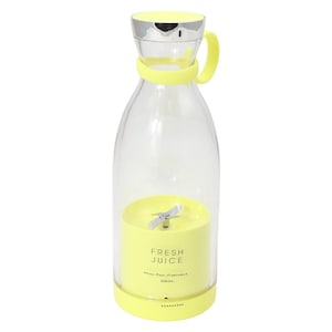 Licuadora inalámbrica amarilla para llevar: ¡máquina de batidos para llevar! - Mini batidora portátil amarilla - Batidora para batidos - Carga inalámbrica