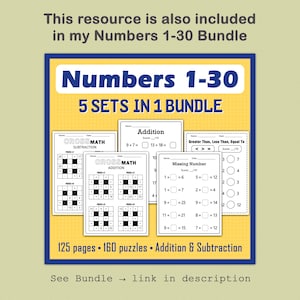 Comparing Numbers 1-20 | Greater Than, Less Than , Equal To ...