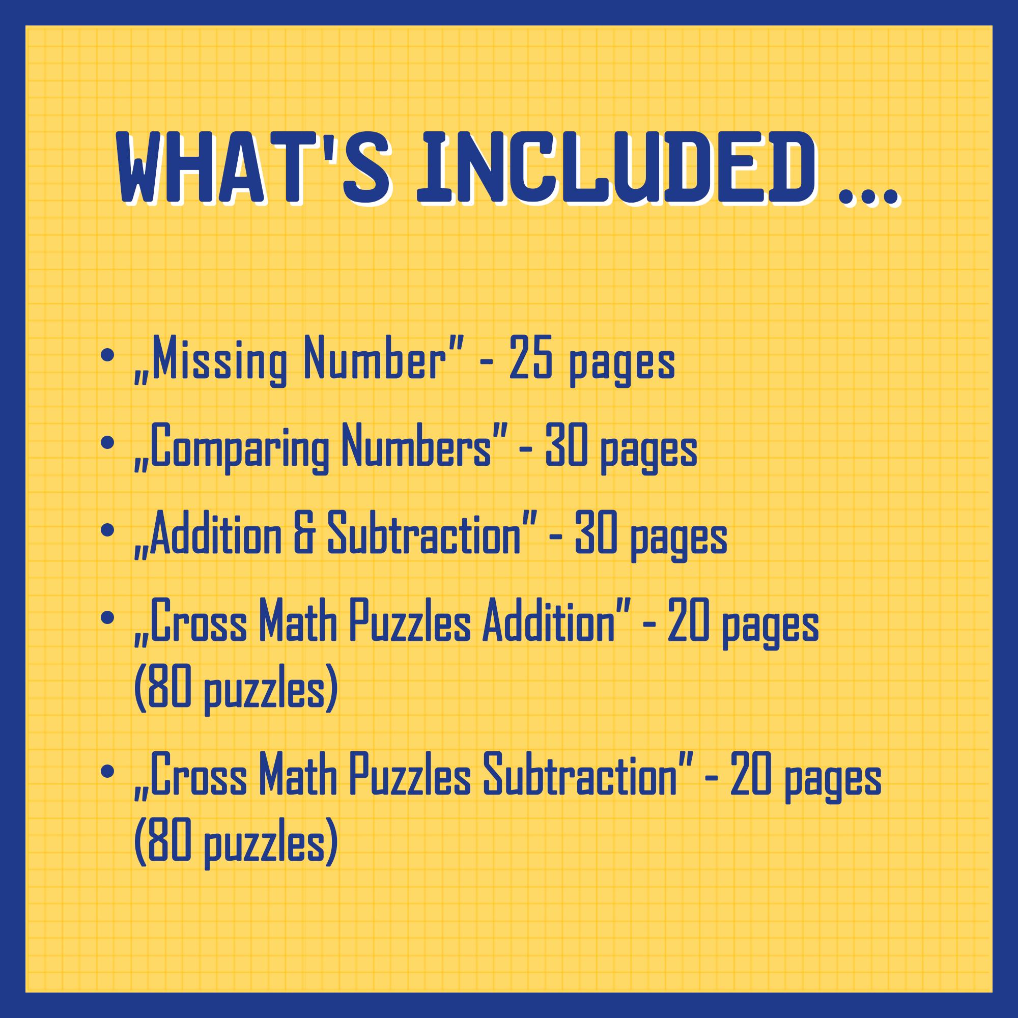 Numbers 1–30 Math Worksheets | Addition, Subtraction & Comparing ...