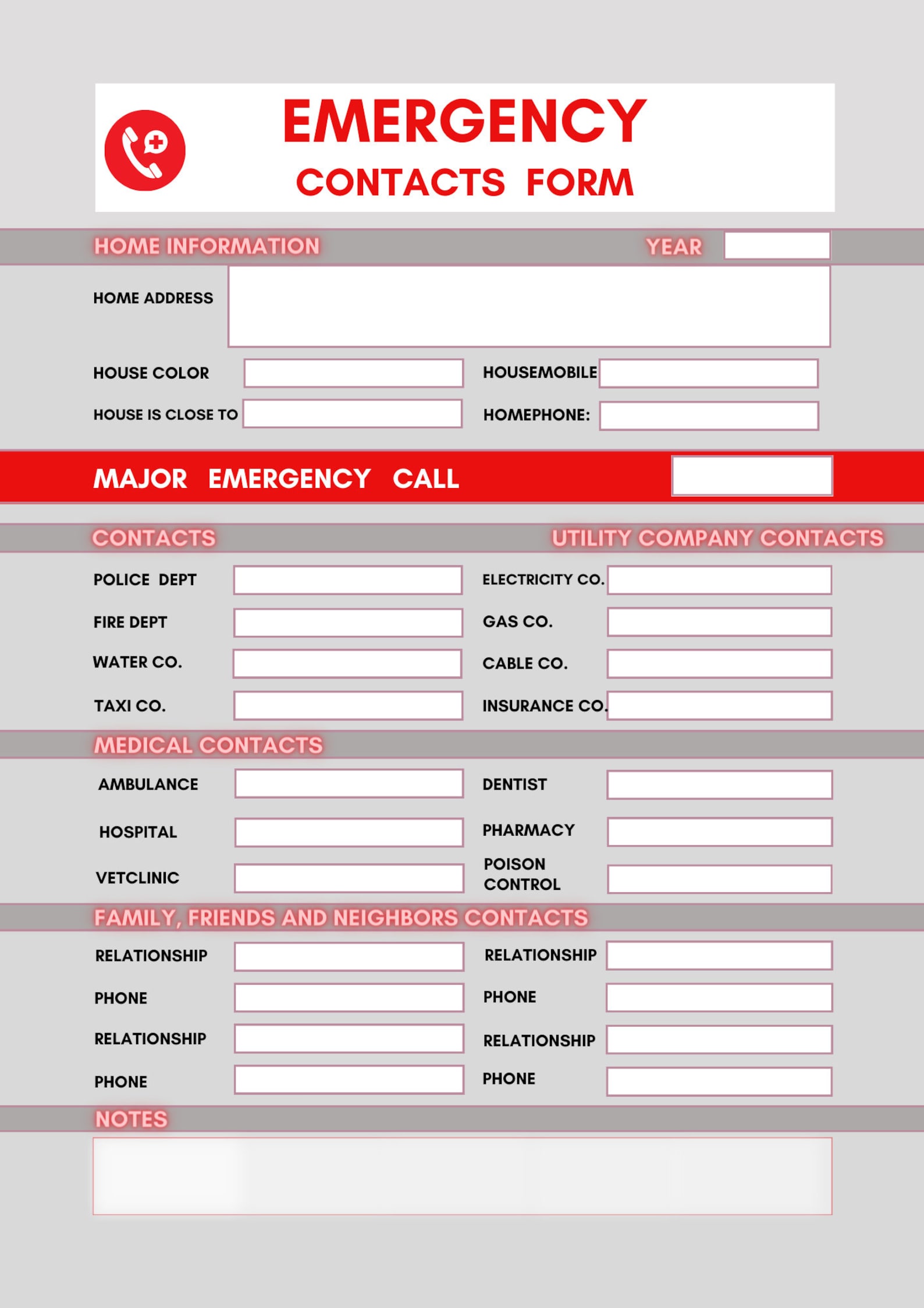 emergency-contacts-form-editable-printable-template-etsy