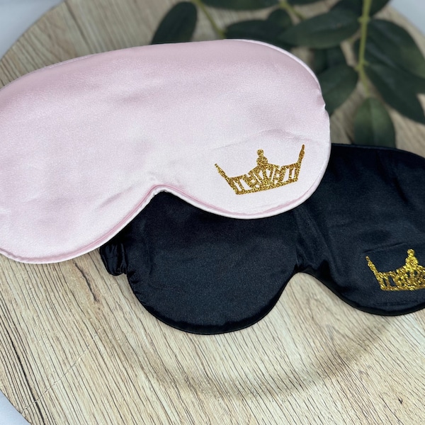 Miss America Crown Sleepmask; Personalized Satin Eye Mask; Sleep Mask for Women; Miss America Titleholder