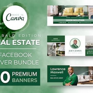 Realtor Facebook Cover, Real Estate Facebook Banner, Social Media Banner, Instant Download, Canva, Real Estate Agent Facebook Cover Photos