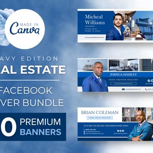 Realtor Facebook Cover, Real Estate Facebook Banner, Social Media Banner, Instant Download, Canva, Real Estate Agent Facebook Cover Photos