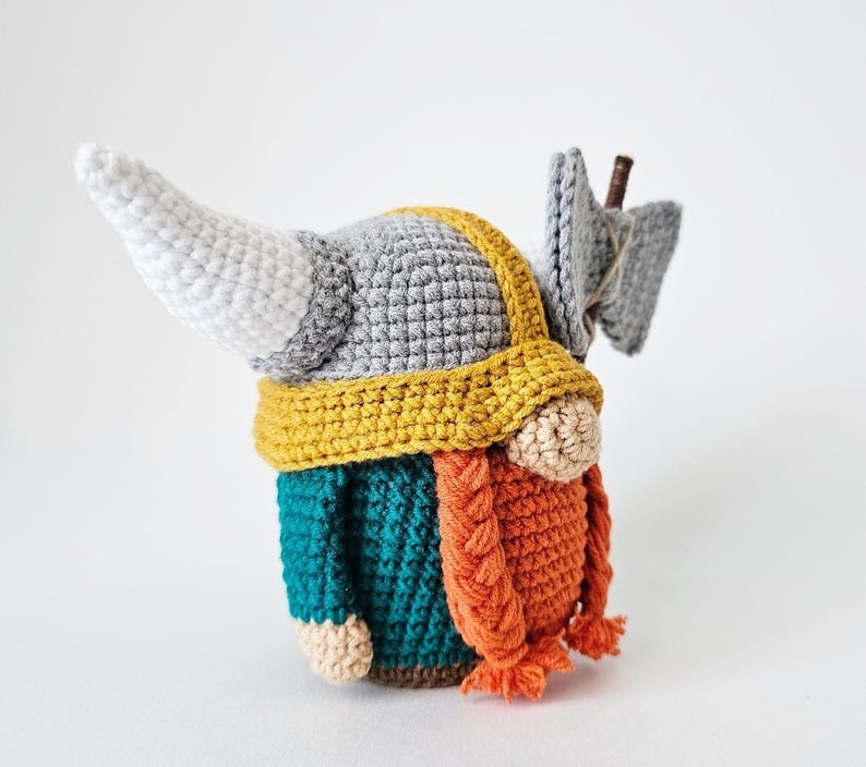 Nain viking, Nain au crochet, Nain amigurumi, Nain au crochet. image 6