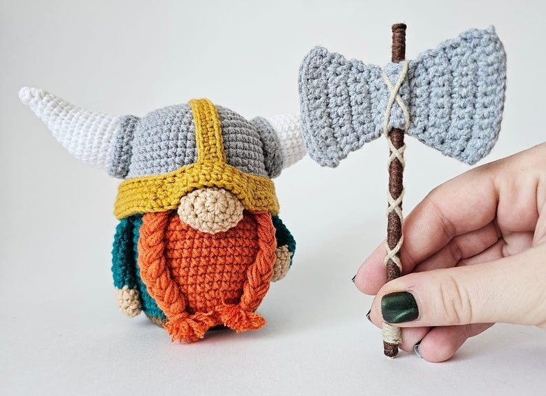 Nain viking, Nain au crochet, Nain amigurumi, Nain au crochet. image 5