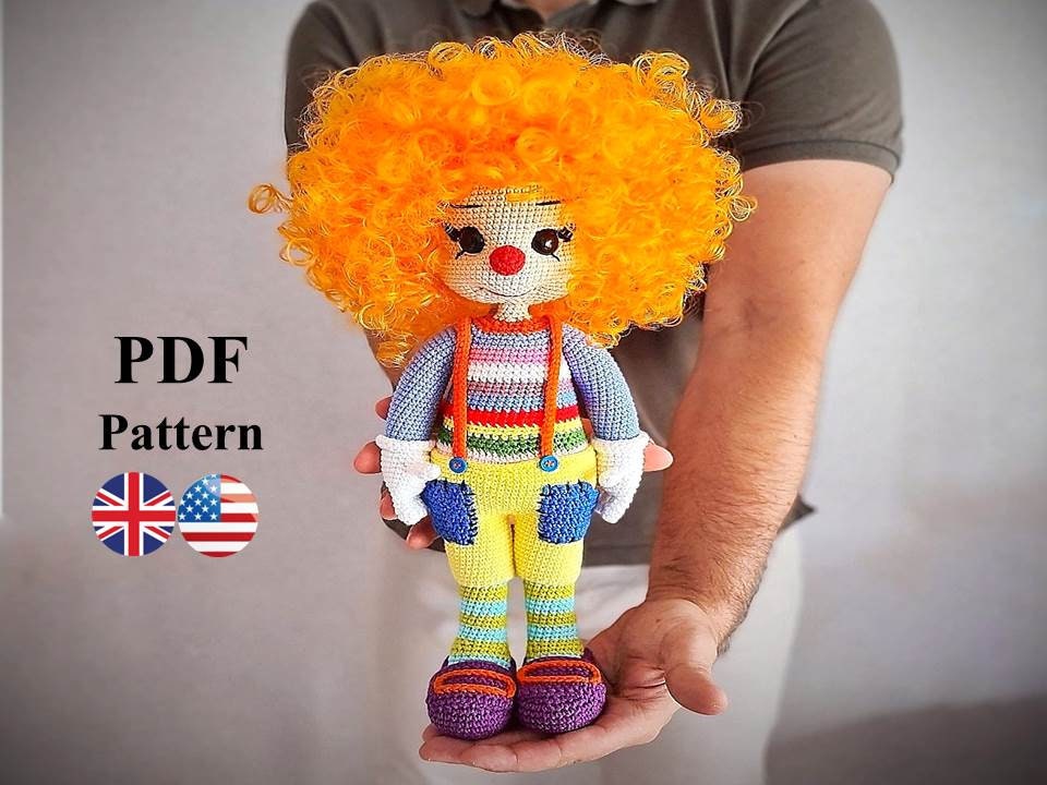 CROCHET PATTERN Clown / Amigurumi Tutorial PDF File - Etsy