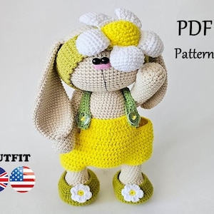 Crochet Pattern Flower Clothes for Toys 27 cm / AMIGURUMI PDF tutorial