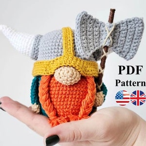 Nain viking, Nain au crochet, Nain amigurumi, Nain au crochet. image 1