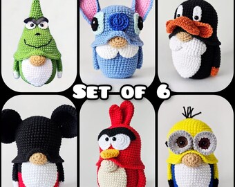 Set of 6 Crochet Pattern, amigurumi patterns, amigurumi patterns