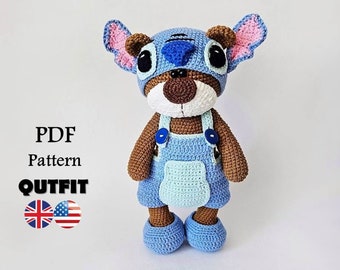 Crochet Pattern Monster Clothes for Toys 27 cm / AMIGURUMI PDF tutorial