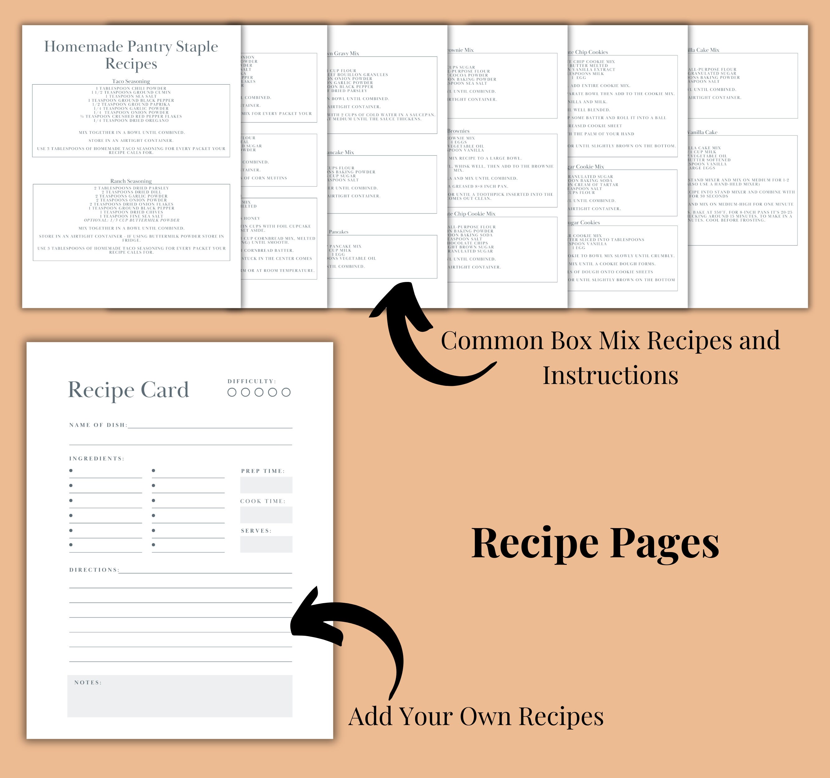 Meal Planner Binder - Ultimate Kitchen Organizer With Cheat Sheets ...