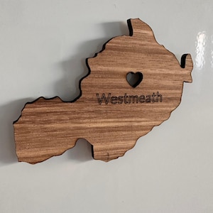 Irish county wooden fridge magnet handmade Ireland gifts