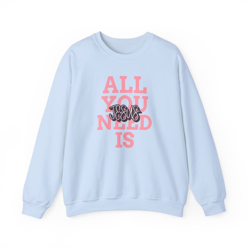 Jesus Did It Sweatshirt | Unisex Heavy Blend Crewneck | Faith Inspired Apparel, Christian Gift, Casual Wear, Motivational Sweater main image 0