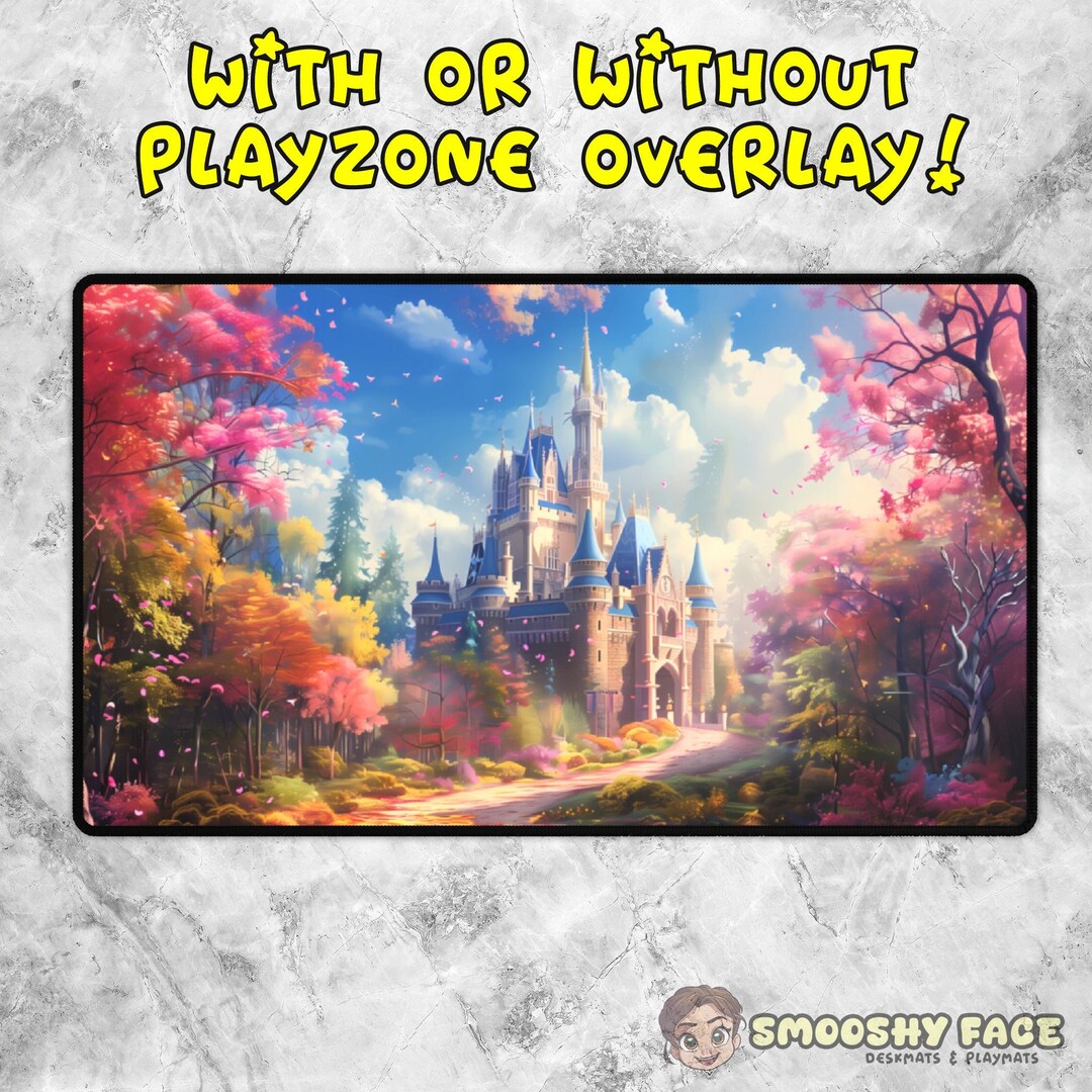 Lorcana Playmat Enchanted Castle Designer Playmat for TCG Vibrant Colors Stitched Edge Official