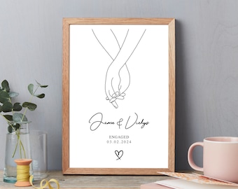 Personalised Engagement Print – Engagement Gift, Print, Digital