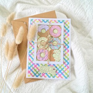 Carte d'anniversaire Donuts avec enveloppe