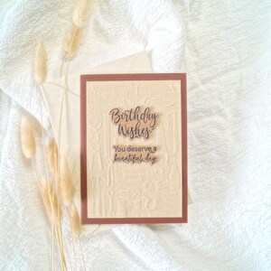 Carte d'anniversaire pour lui, avec outil de gaufrage, enveloppe incluse