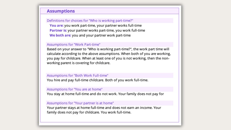 Work or Stay at Home Calculator for Moms | Childcare Costs Vs Income ...