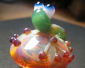 Mushroom Frog, mini paperweight,  Frog collectible,  mushroom sculpture,  Perfect gift, Perfect Christmas gift