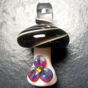 Mushroom Pendant, Glass jewelry, mushroom necklace, mushroom charm, unique jewelry