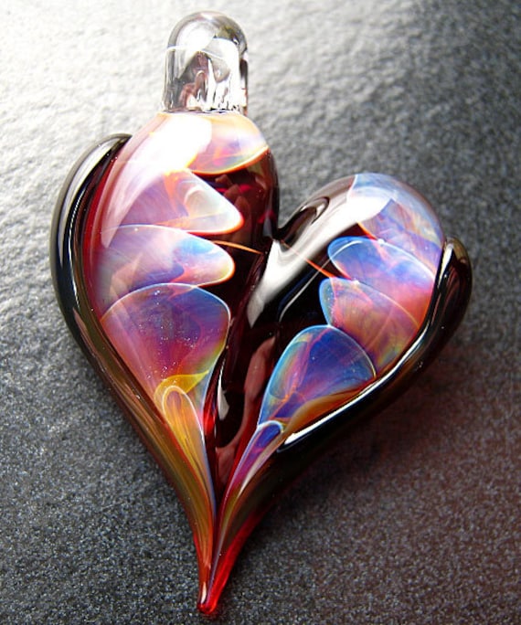 Handmade Lampwork Glass Heart Bead Set in a Variety of Styles