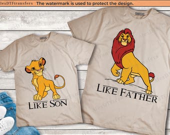 König der Löwen Vater und Sohn Shirts, König der Löwen Shirts, Disney Papa und Sohn Shirt, Mufasa und Simba Shirt, Disneyland Shirt, Disneyworld Shirt