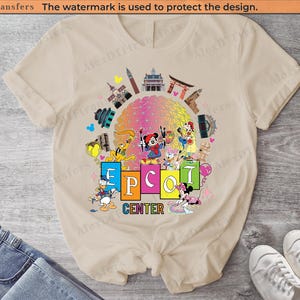 Epcot Center Mickey and Friends-artiestenshirt, Disney Epcot International Festival of the Arts 2025, Disney-familieshirts, Disney Epcot-shirt