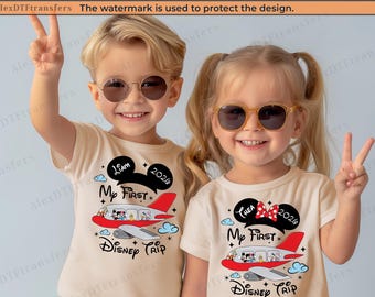 T-shirt Mon premier voyage Disney personnalisé, vacances en famille personnalisées