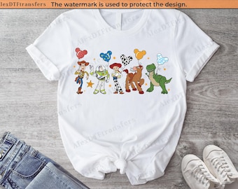 Toy Story Characters balloons Shirt, Disney Toy Story Shirt, Woody Shirt, Buzz Lightyear Shirt, Disney Family Shirt, Toy Story Movie Shirt