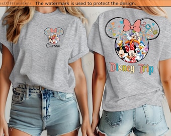 Camiseta personalizada para el viaje a Disney 2026, camisetas familiares a juego.