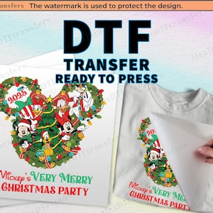 Mickey&#39;s Very Merry Christmas Party 2025 Disney DTF Transfer, Christmas Dtf Transfer Ready to Press, Print on Demand, Christmas Disney Print