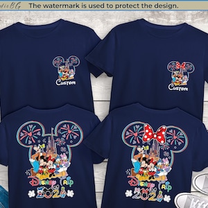 Personalized Disney vacation shirt showing custom name and text option