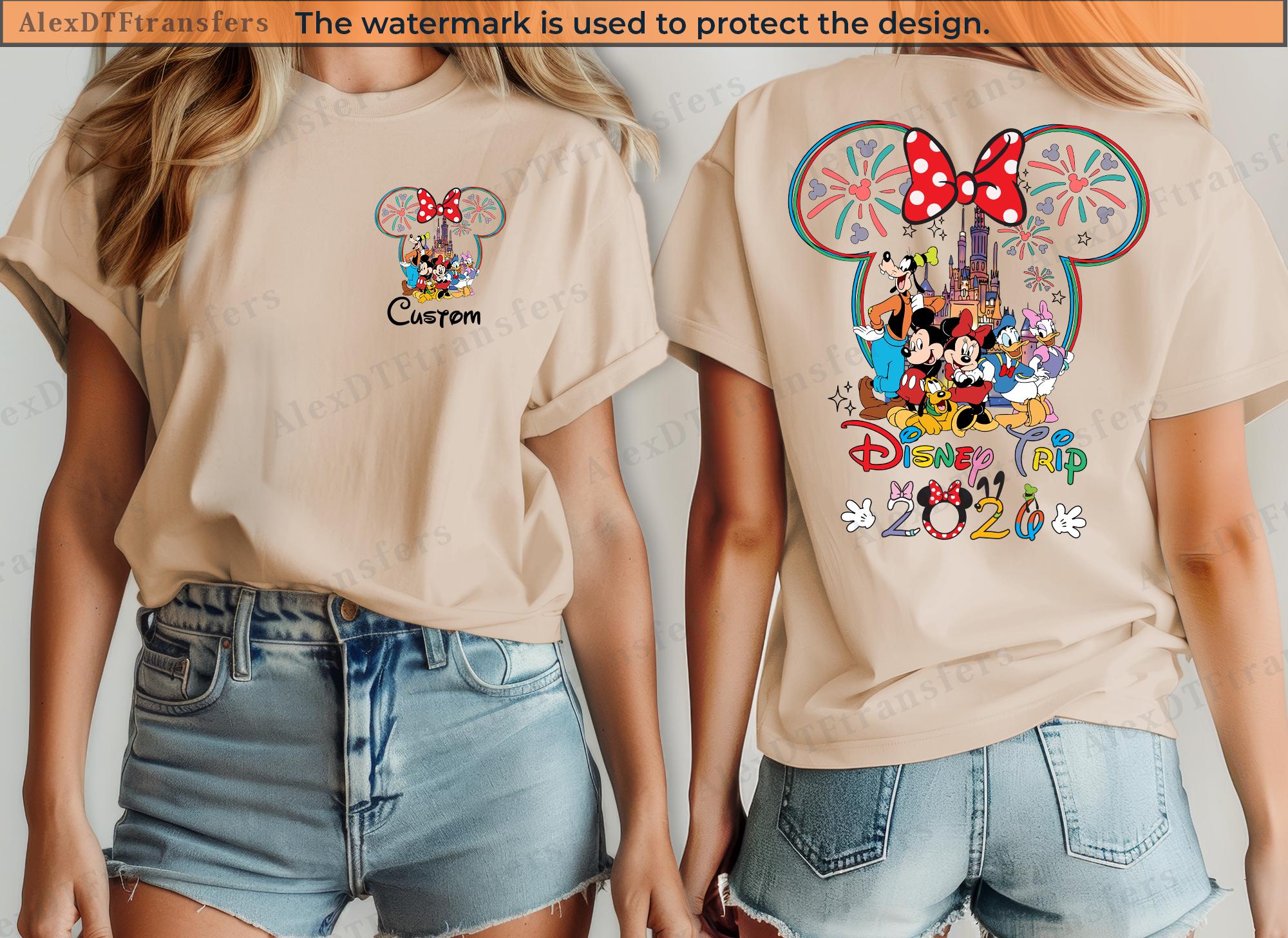 Camiseta De Manga Corta Con Tampado De Disney Para Mujer, Ropa Hipster De Gran Tamaño, Envío