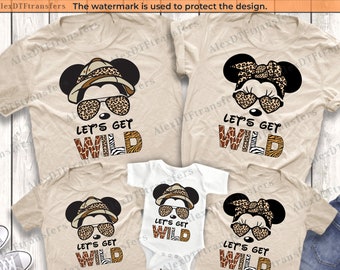 Let&#39;s Get Wild Animal Kingdom Family Shirts, Animal Kingdom Shirts, Disney Safari Shirts, Disneyworld Shirts, Mickey Safari Family Shirts