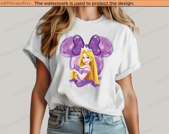 Maglietta Disney Rapunzel, Maglietta Disney Acquerello Principessa Rapunzel, Maglietta Principessa Disney Maglietta Disney Besties Maglietta Compleanno Rapunzel Rapunzel